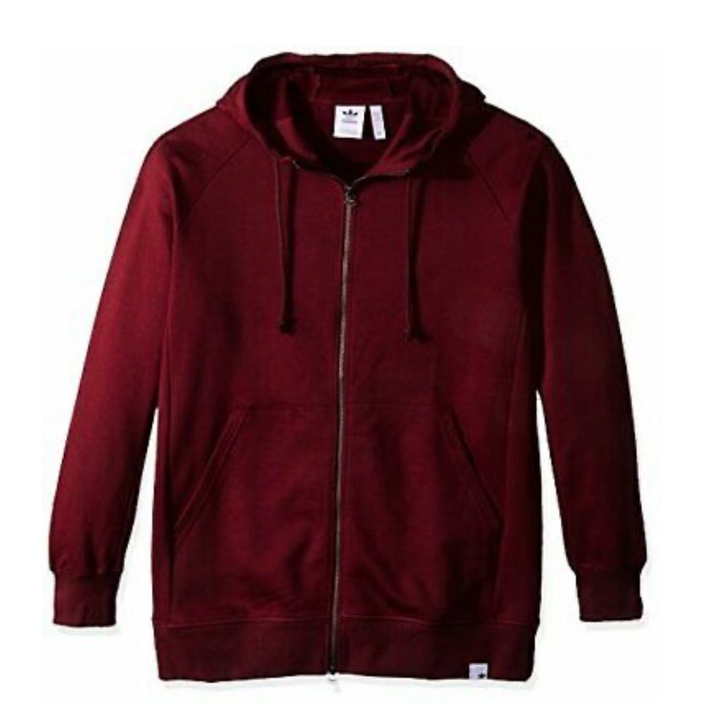 The X By O Zip Hoodie in Burgundy
